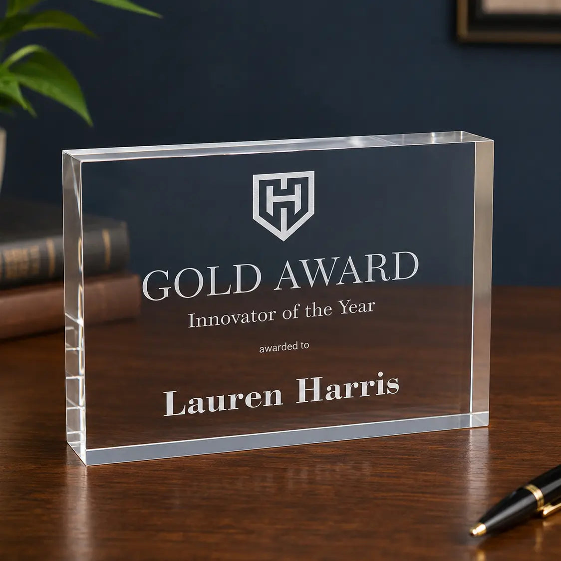 Personalized Clear Rectangle Acrylic Award | Custom Engraved Recognition Award  Sams Engraving and Gifts