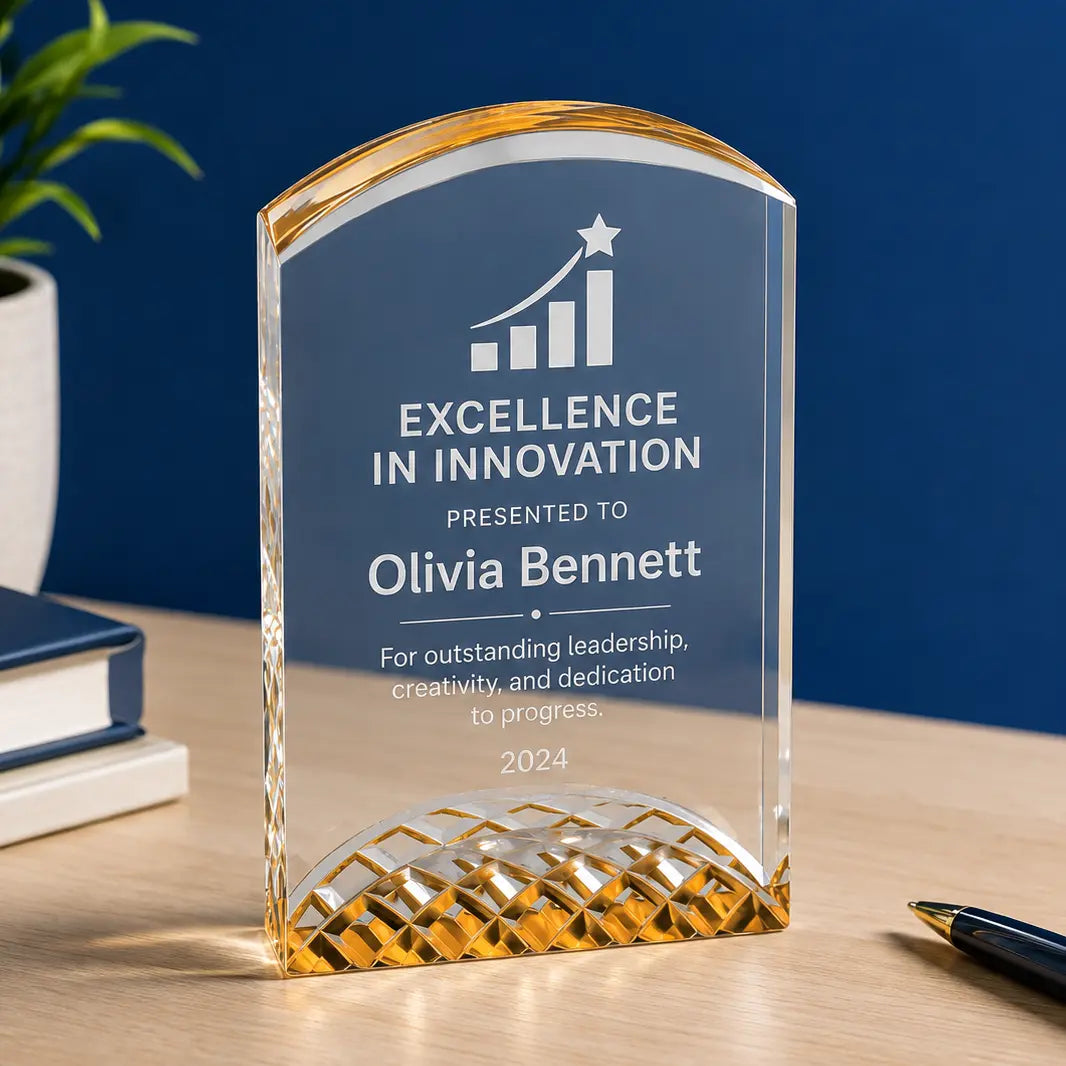 Personalized Horizon Acrylic Award | Custom Engraved Recognition Award  Sams Engraving and Gifts
