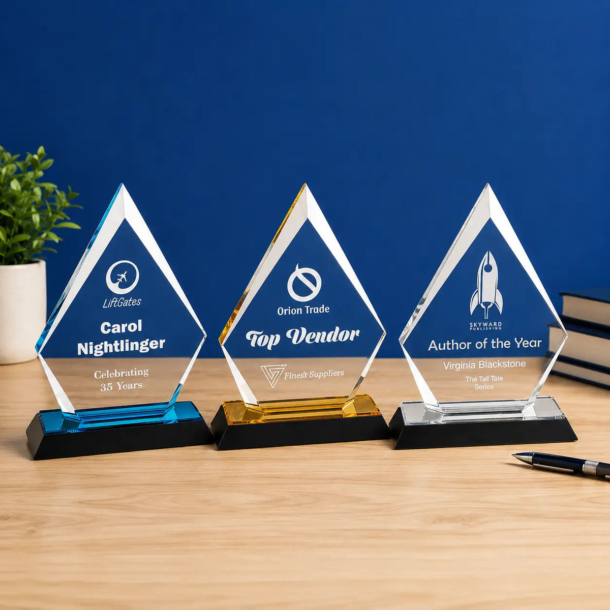Personalized Arrow Point Impress Acrylic Award | Custom Engraved Recognition Award  Sams Engraving and Gifts