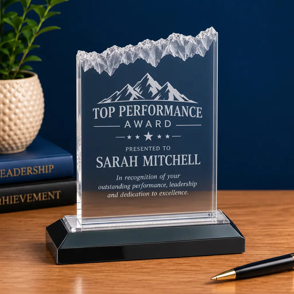 Personalized Frosted Impress Acrylic Award | Custom Engraved Recognition Award  Sams Engraving and Gifts