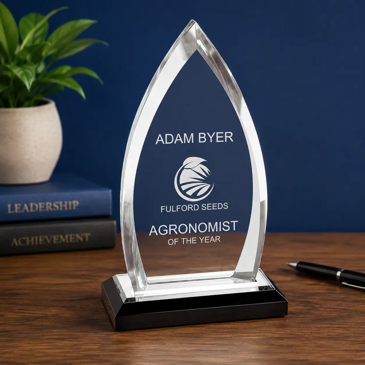 Personalized Oval Impress Acrylic Award | Custom Engraved Recognition Award  Sams Engraving and Gifts