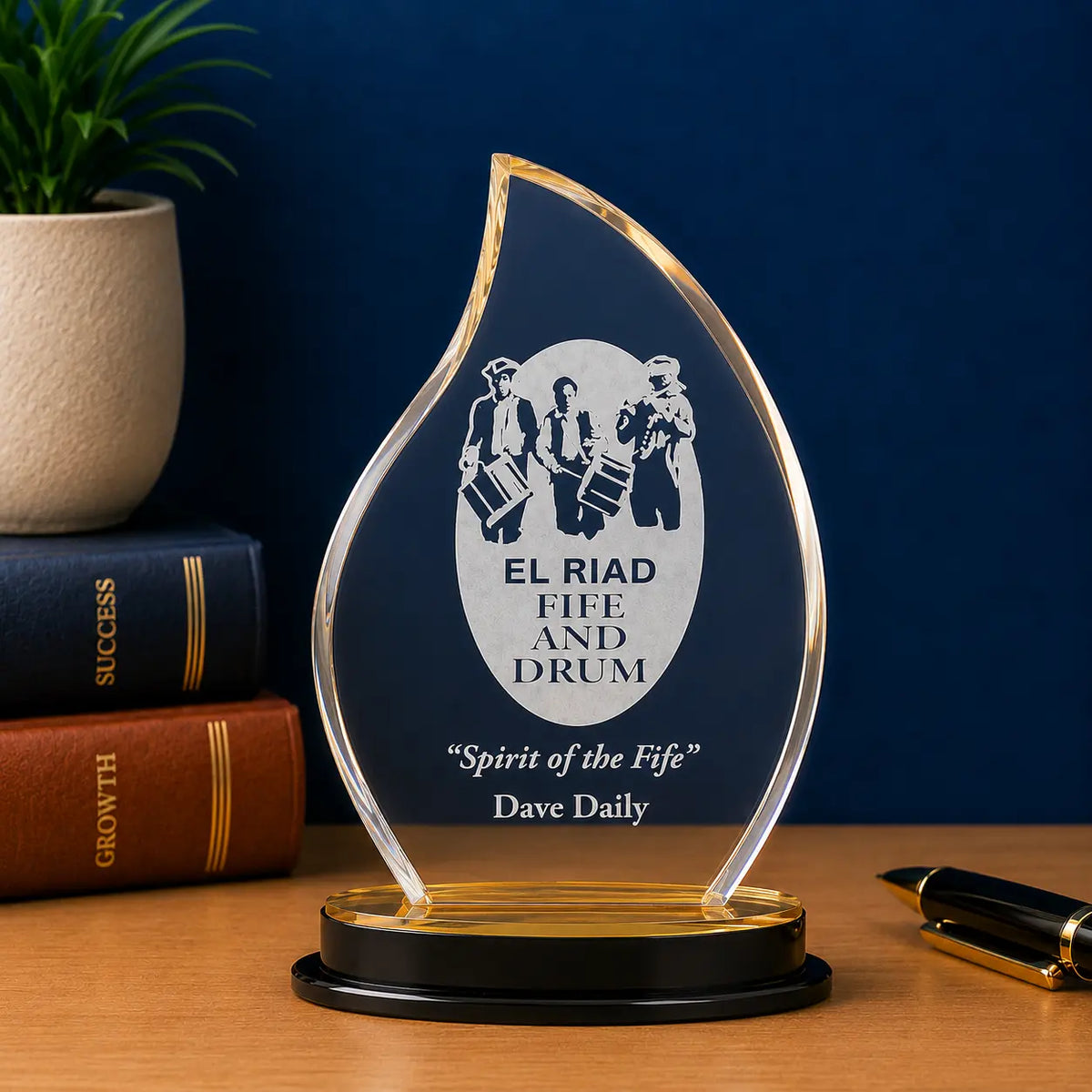 Personalized Flame Impress Acrylic Award | Custom Engraved Recognition Award  Sams Engraving and Gifts