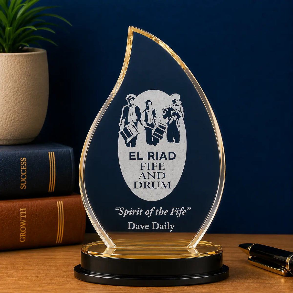 Personalized Flame Impress Acrylic Award | Custom Engraved Recognition Award  Sams Engraving and Gifts