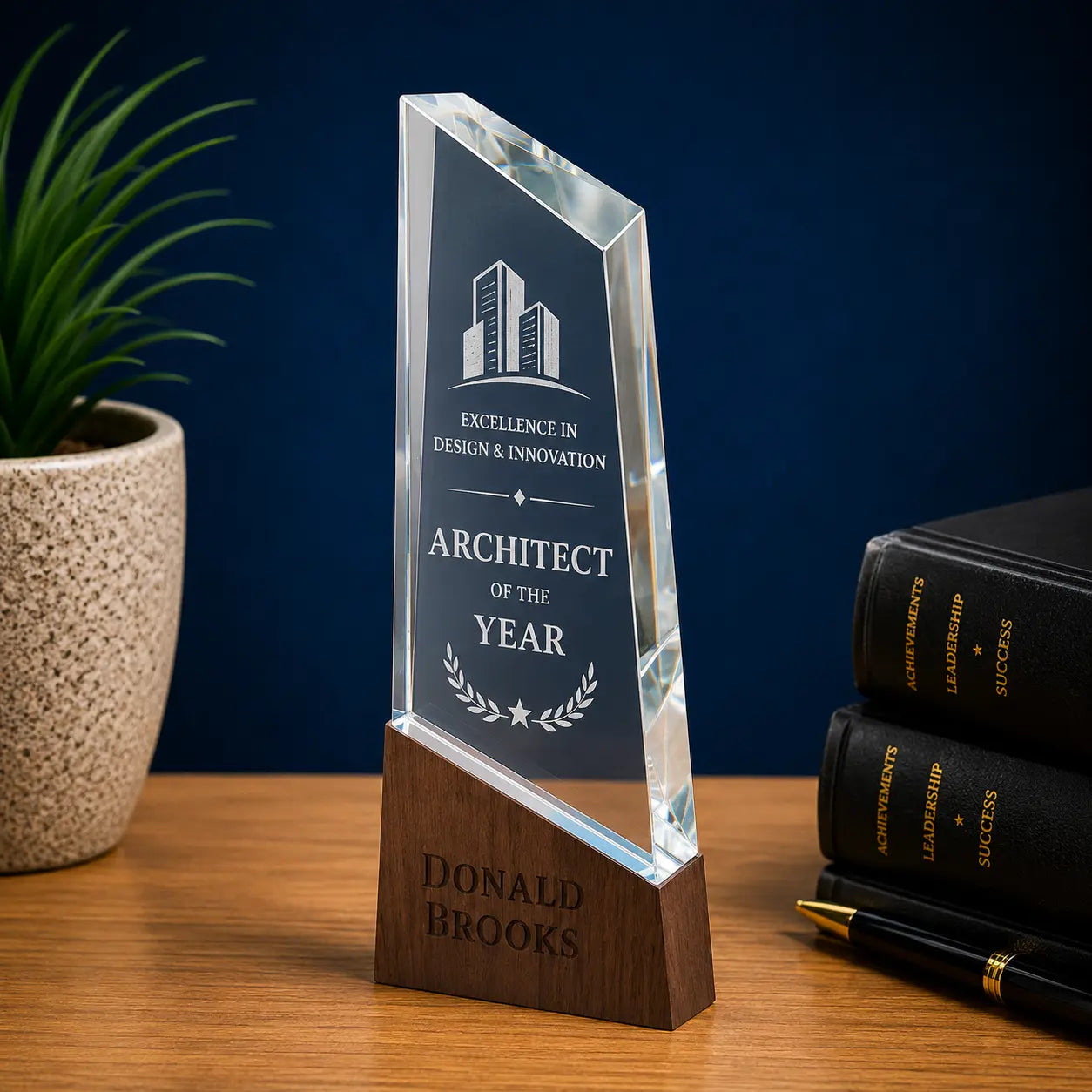 Personalized Sierra Glass Peak Award | Custom Engraved Recognition Award  Sams Engraving and Gifts