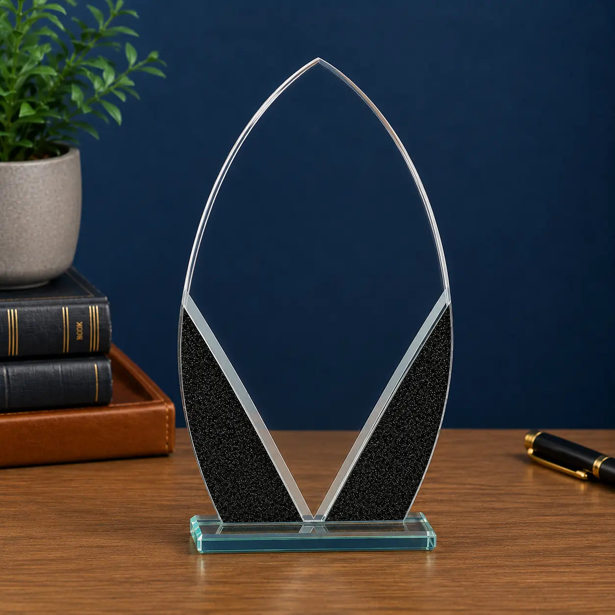 Personalized Oval Designer Glass Award | Custom Engraved Recognition Award  Sams Engraving and Gifts