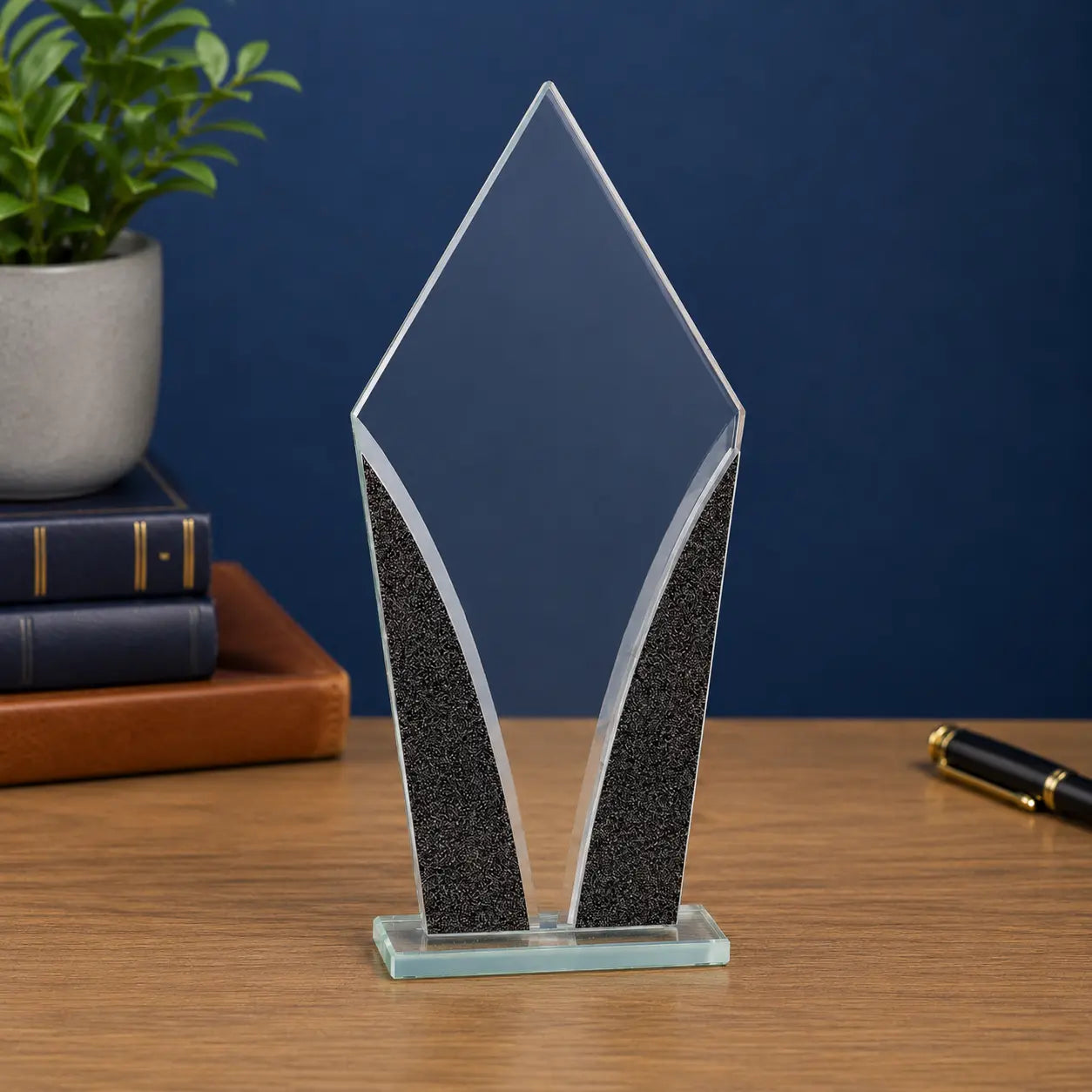 Personalized Diamond Designer Glass Award | Custom Engraved Recognition Award  Sams Engraving and Gifts