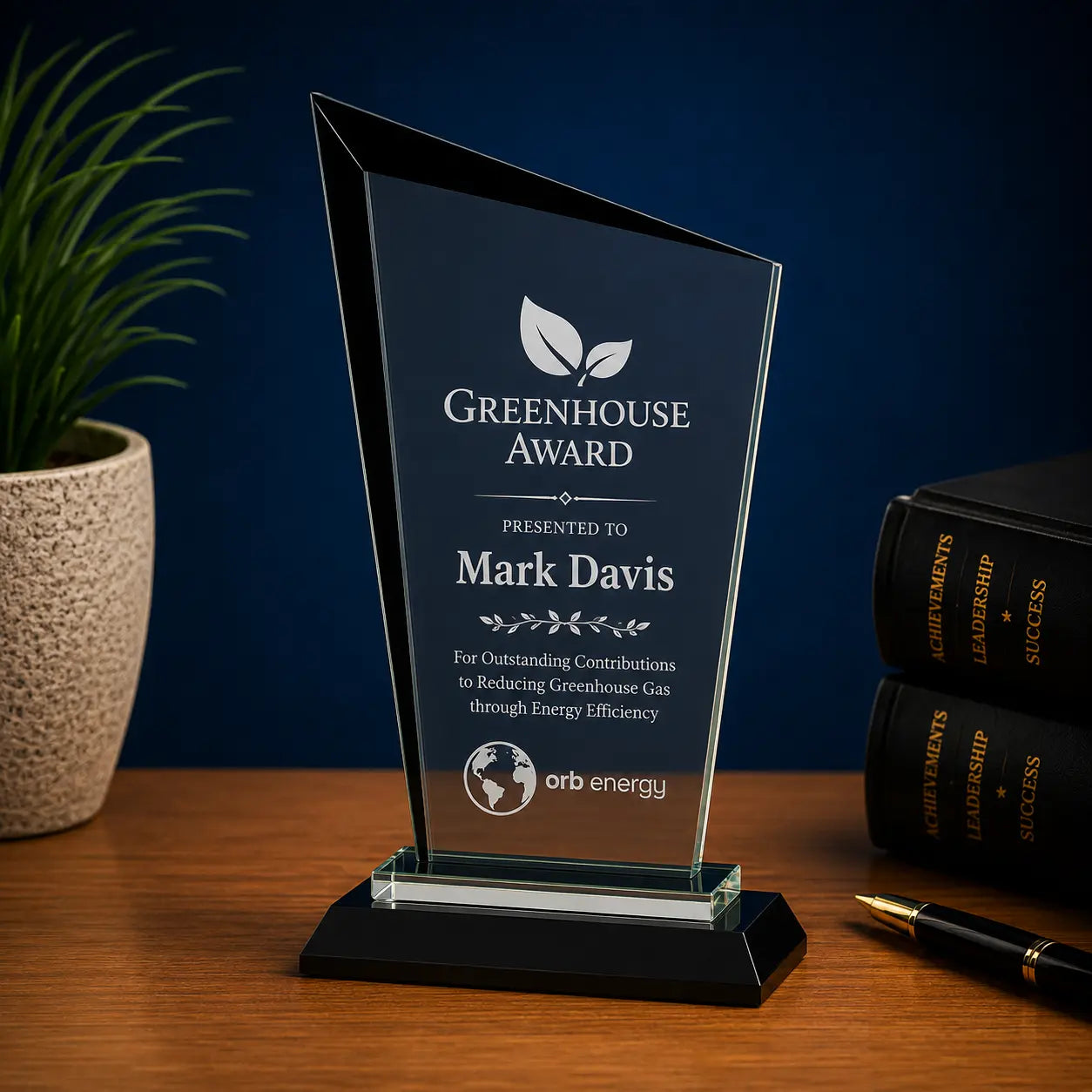 Personalized Razor Glass Award | Custom Engraved Recognition Award  Sams Engraving and Gifts