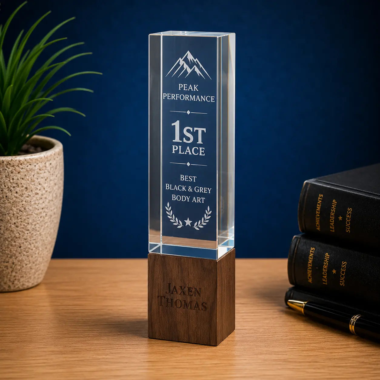 Personalized Sierra Glass Rectangle Award | Custom Engraved Recognition Award  Sams Engraving and Gifts