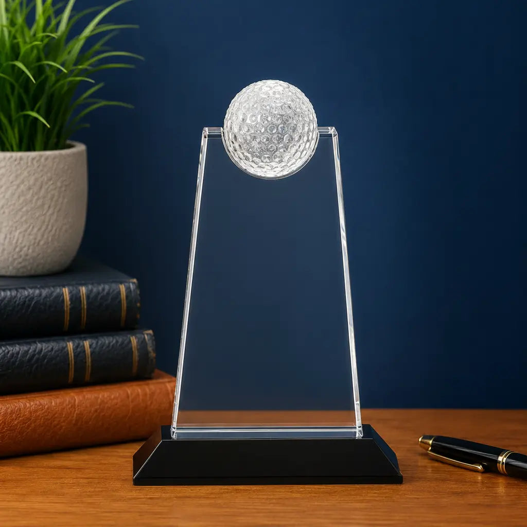 Personalized Crystal Golf Tablet Award | Custom Engraved Recognition Award  Sams Engraving and Gifts