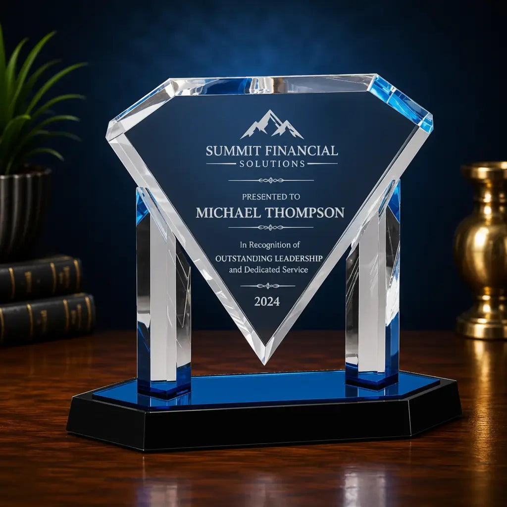 Personalized Floating Diamond Acrylic Award – Custom Engraved Recognition Award  Sams Engraving and Gifts