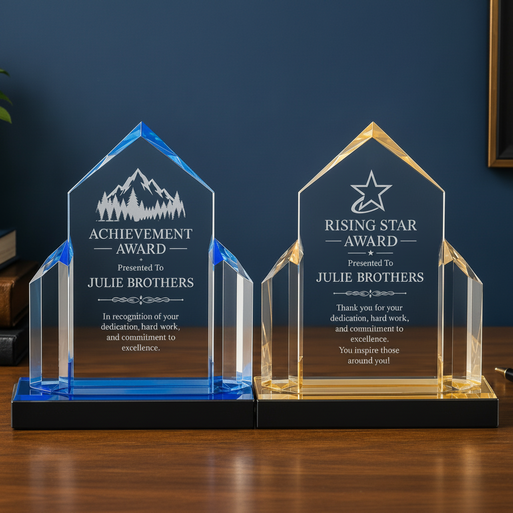 Personalized Jewel Post Impress Acrylic Award | Custom Engraved Recognition Award  Sams Engraving and Gifts