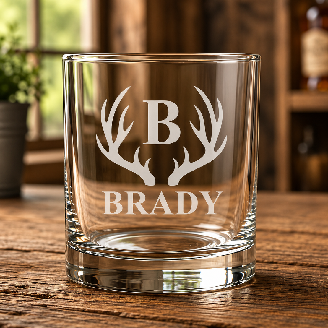 Personalized 10.5 oz On the Rocks Glass – Whiskey Lowball, Custom Engraved  Sams Engraving and Gifts