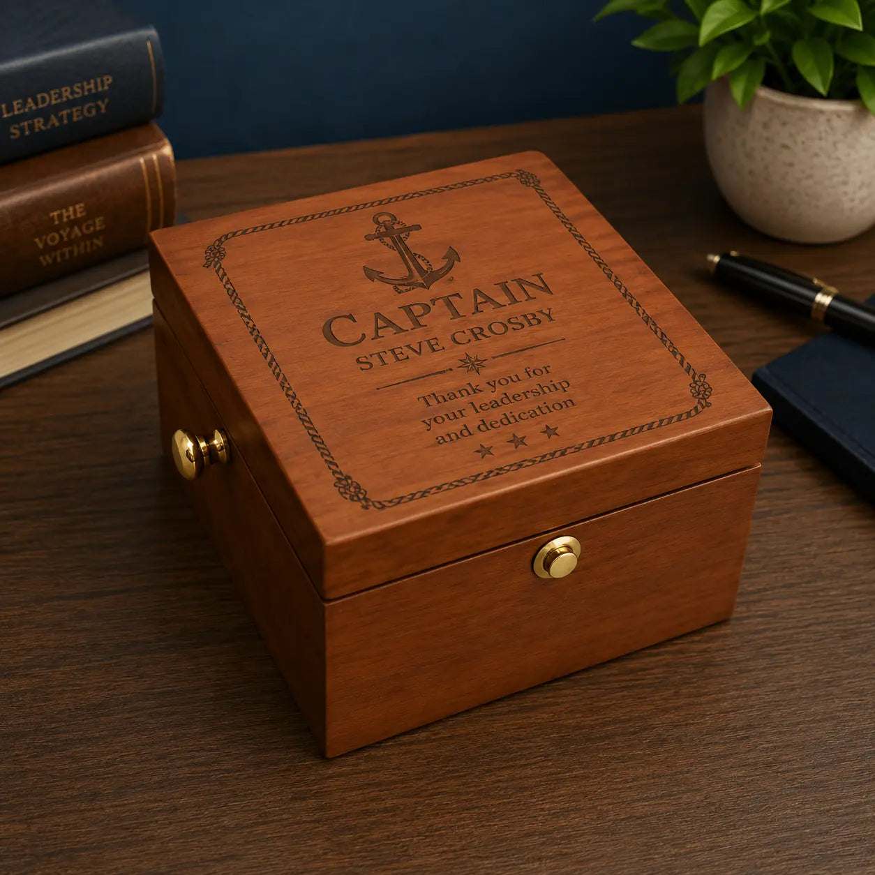 Personalized Mahogany Captain's Clock | Custom Engraved Executive & Nautical Gift  Sams Engraving and Gifts