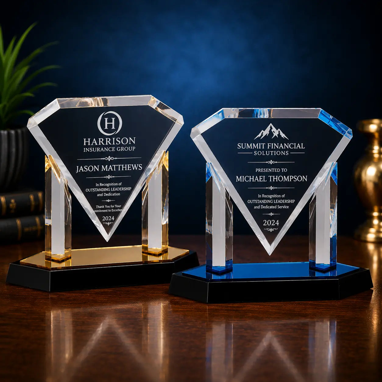 Personalized Floating Diamond Acrylic Award – Custom Engraved Recognition Award  Sams Engraving and Gifts