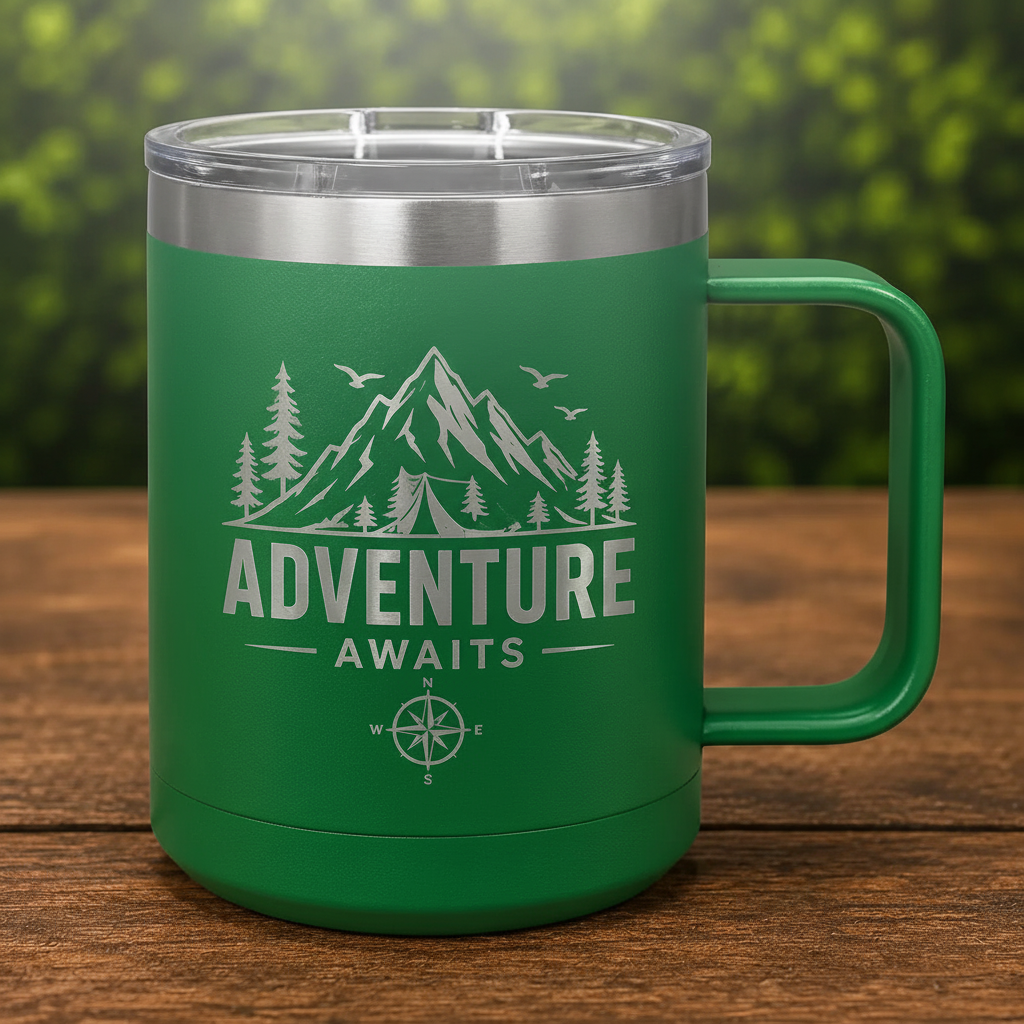 Personalized 15 oz. Polar Camel Insulated Mug with Slider Lid | Custom Engraved Coffee Mug  Sams Engraving and Gifts