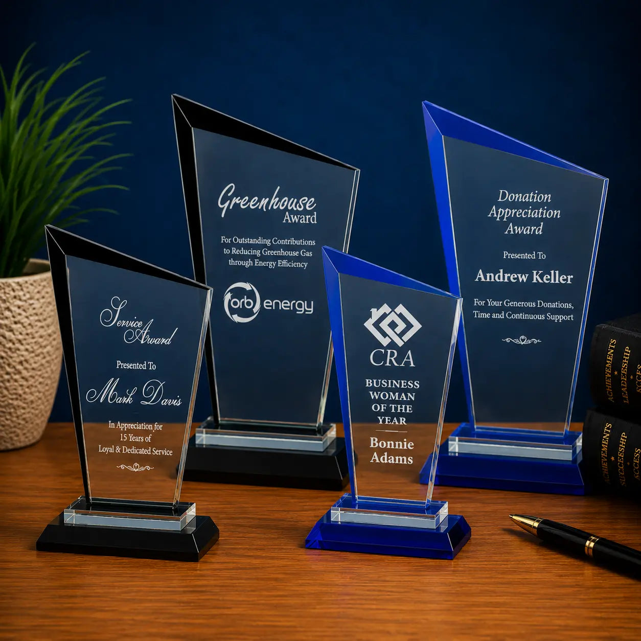 Personalized Razor Glass Award | Custom Engraved Recognition Award  Sams Engraving and Gifts