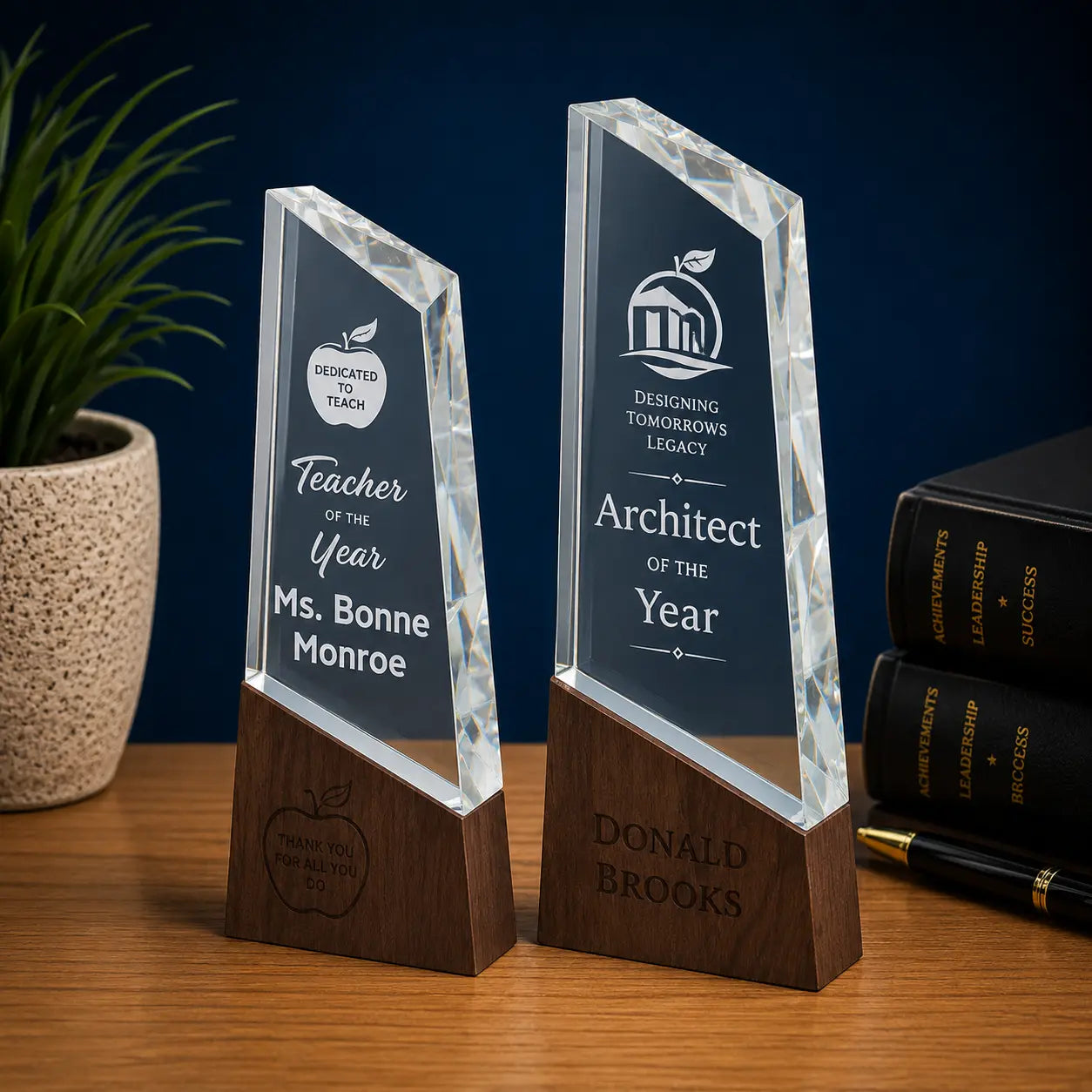 Personalized Sierra Glass Peak Award | Custom Engraved Recognition Award  Sams Engraving and Gifts