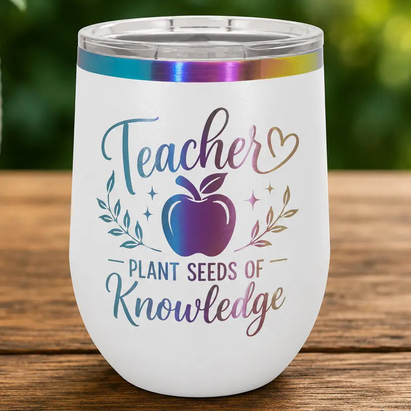 Personalized Prism Stemless Wine Tumbler | Custom Engraved Stainless Steel Wine Tumbler  Sams Engraving and Gifts