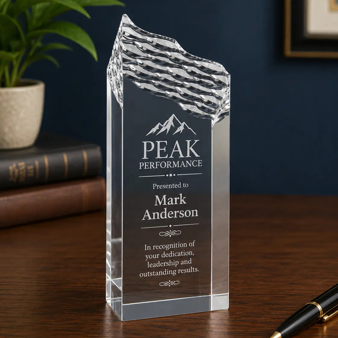 Personalized Riptide Acrylic Award | Custom Engraved Recognition Award  Sams Engraving and Gifts