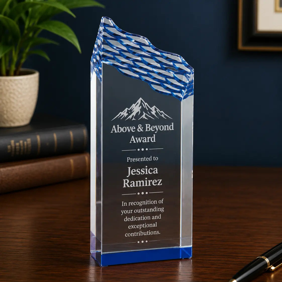 Personalized Riptide Acrylic Award | Custom Engraved Recognition Award  Sams Engraving and Gifts