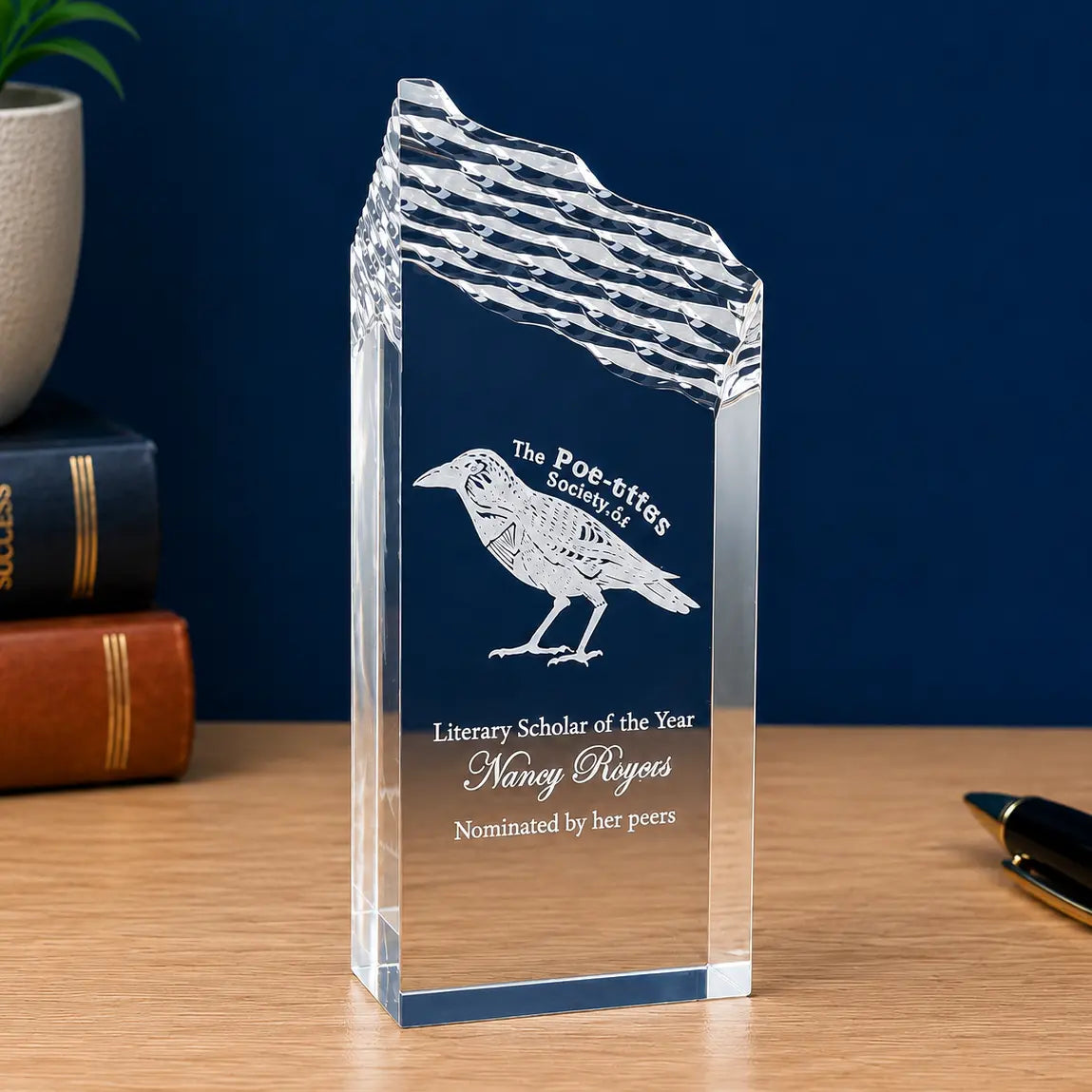 Personalized Riptide Acrylic Award | Custom Engraved Recognition Award  Sams Engraving and Gifts