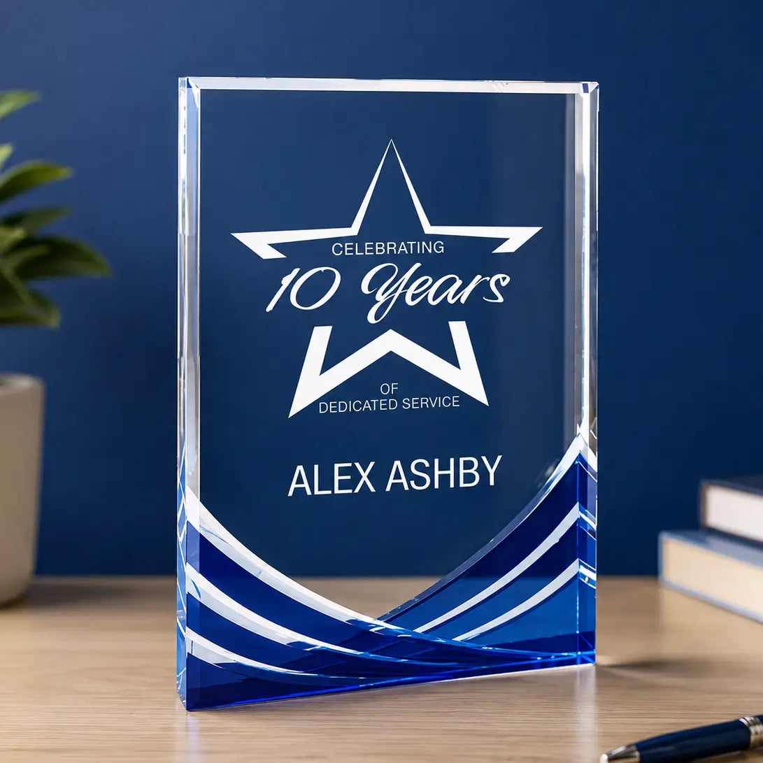 Personalized Rectangle Soaring Acrylic Award | Custom Engraved Recognition Award  Sams Engraving and Gifts