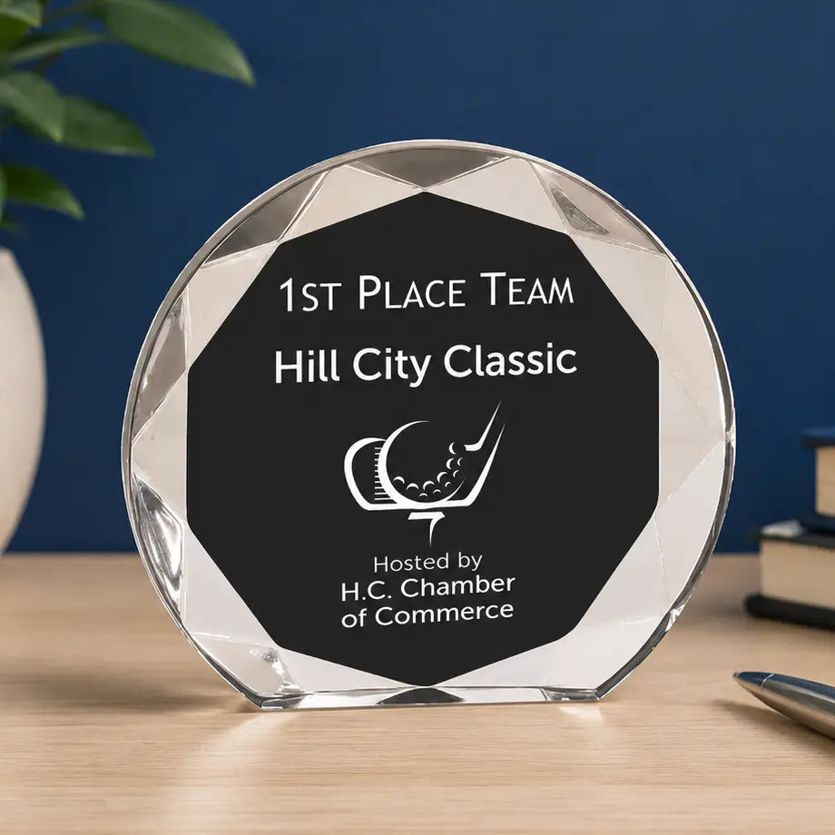 Personalized Sunburst Acrylic Award | Custom Engraved Recognition Award  Sams Engraving and Gifts