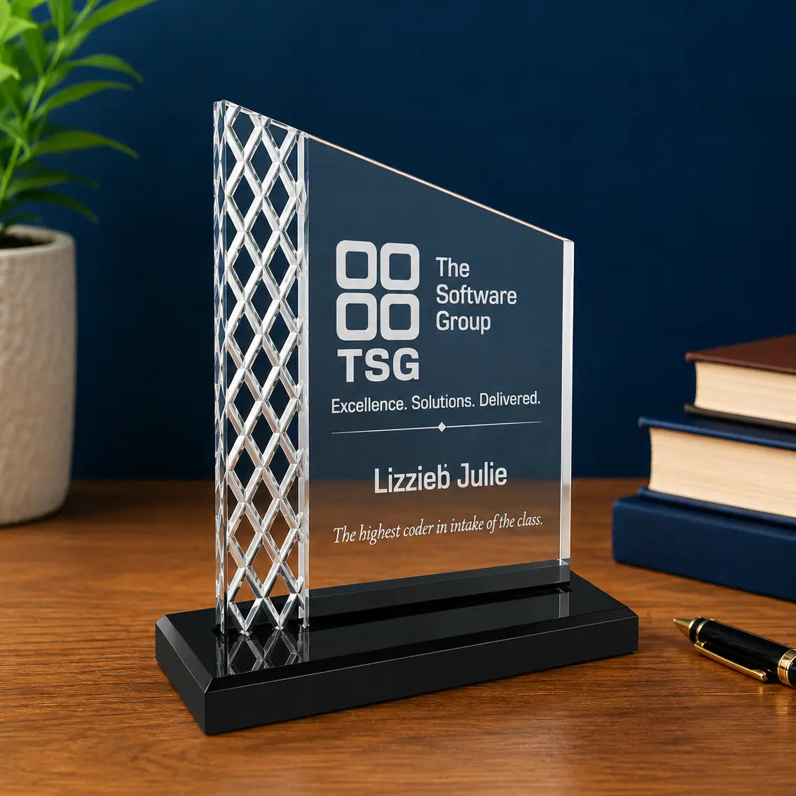 Personalized Unite Diamond Ice Acrylic Award | Custom Engraved Recognition Award  Sams Engraving and Gifts