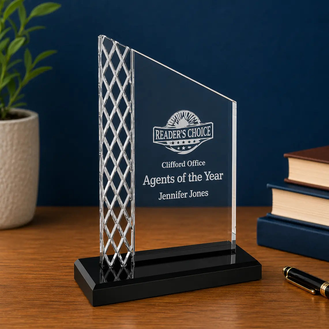 Personalized Unite Diamond Ice Acrylic Award | Custom Engraved Recognition Award  Sams Engraving and Gifts