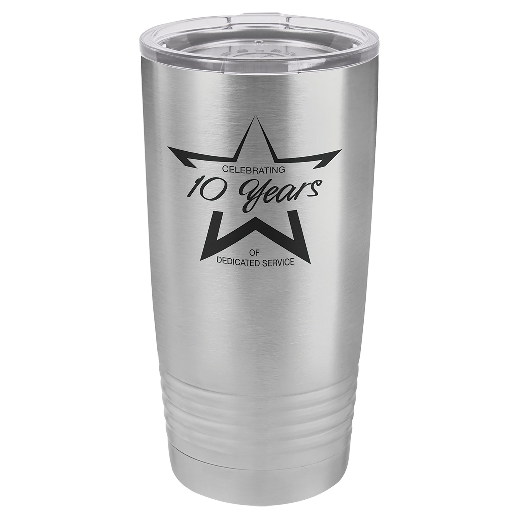 10 oz Ringneck Vacuum-Insulated Stainless Steel Tumbler with Clear Lid –  arrowood co - Engraved and Personalized Drinkware from Charlotte, NC